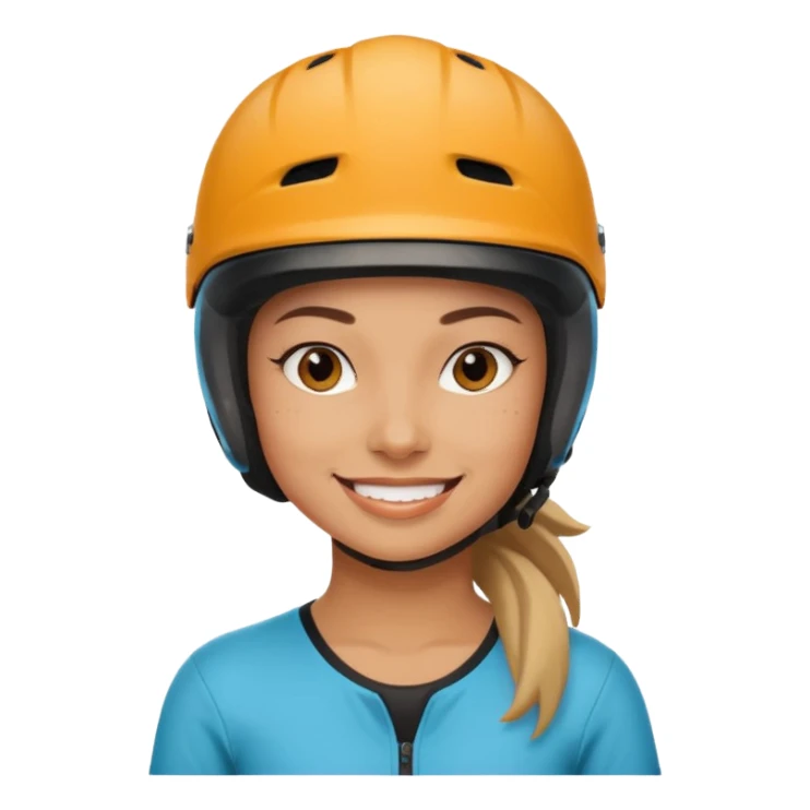 BMX rider woman with helmet sticker