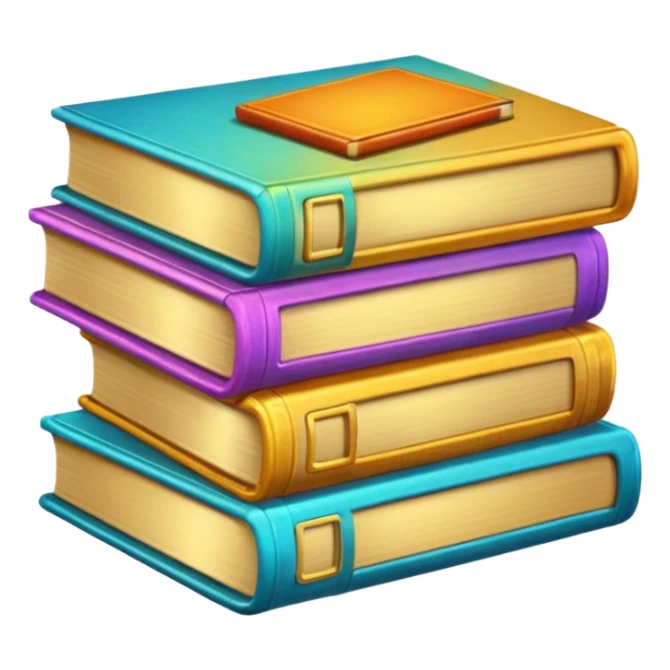 colofull 3 books, golden glow sticker