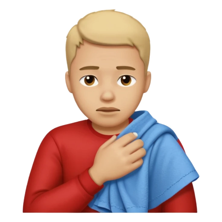 Emoji of a guy wiping off his shoulder sticker