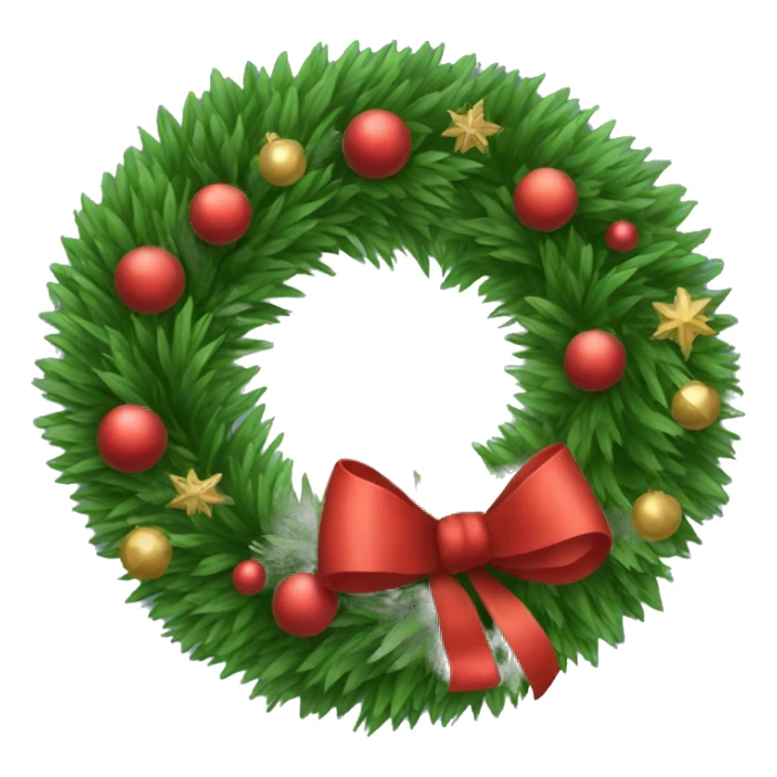 christmas wreath sticker