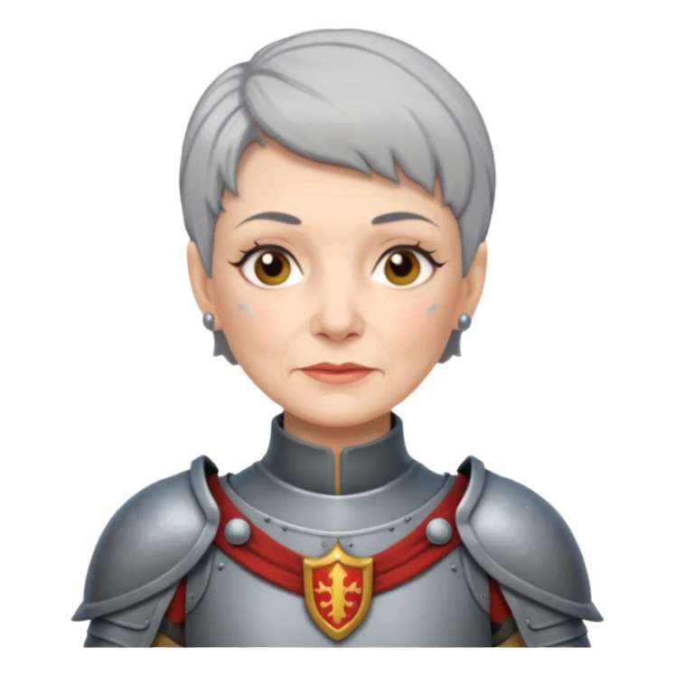 Elderly Tattooed Knights female, with short hair sticker