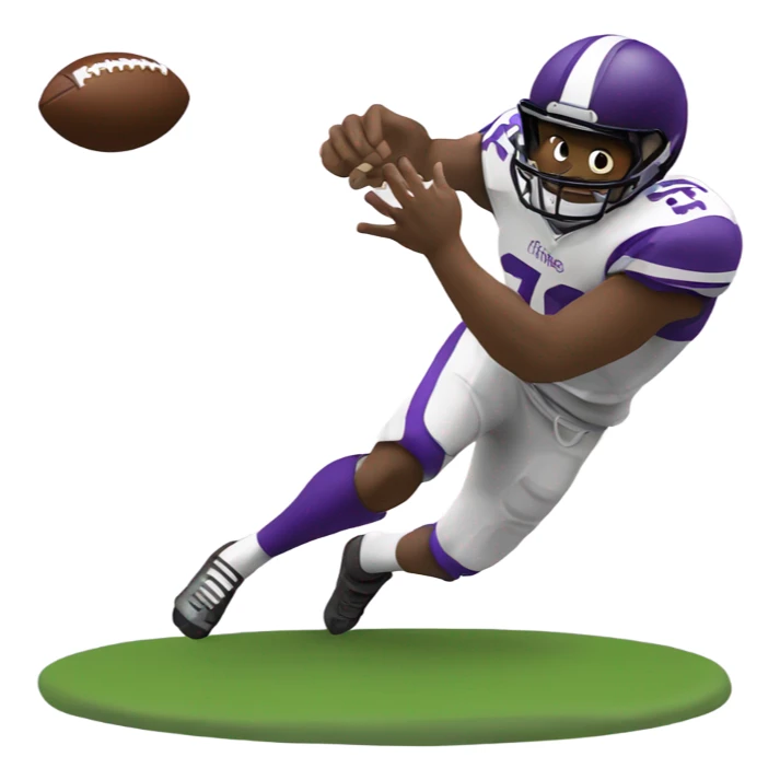 Vikings football player spiking the ball sticker