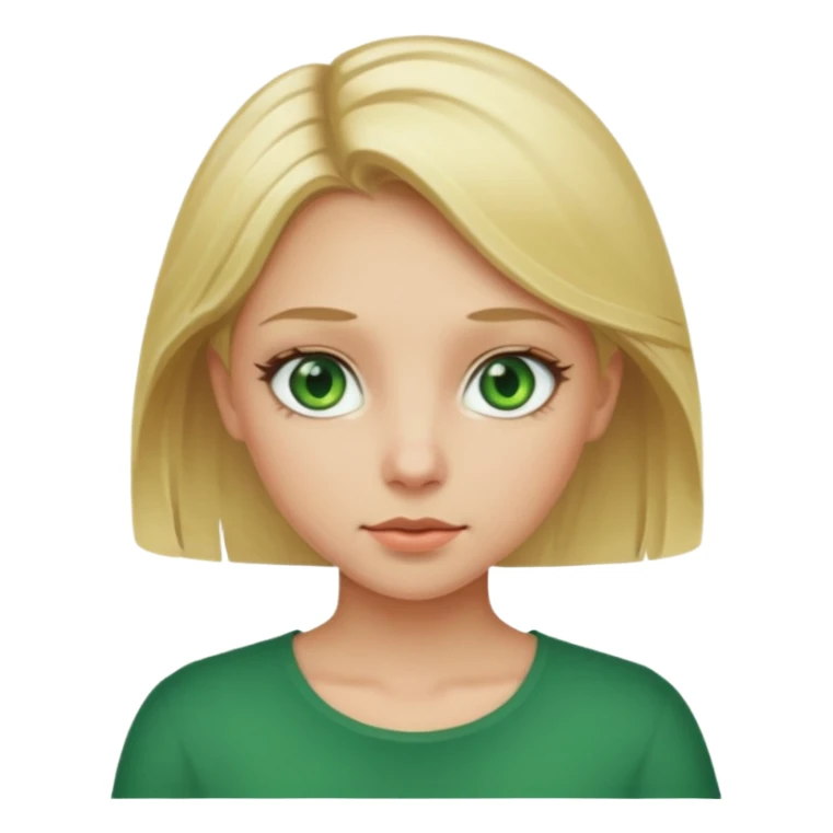 Girl blonde Green eyes sticker