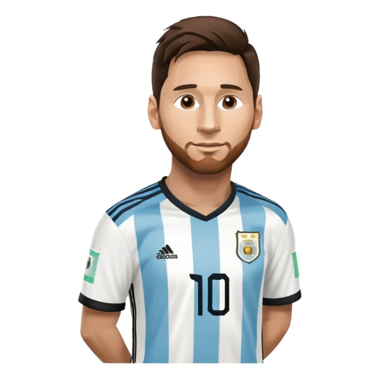 Lionel Messi soccer player in Argentina jersey number 10 sticker