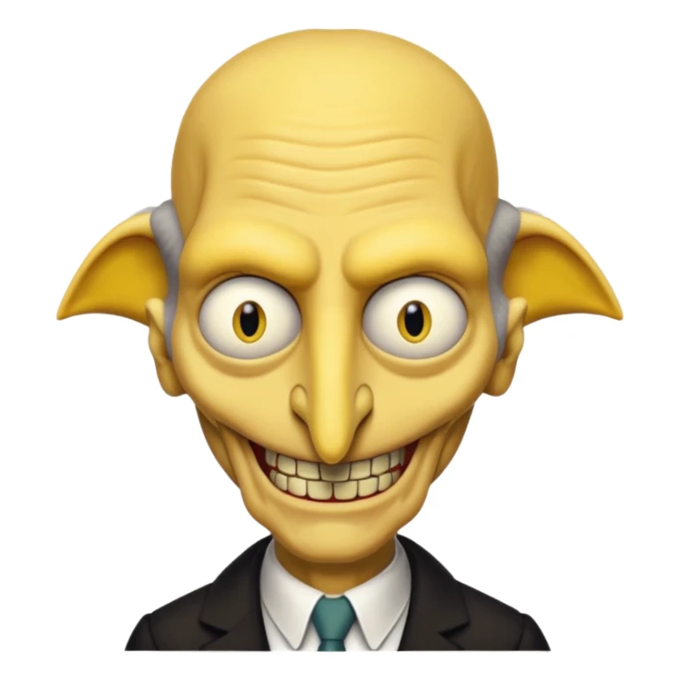 Mr. Burns, simpson, yellow skin tone, very very very long nose. sticker