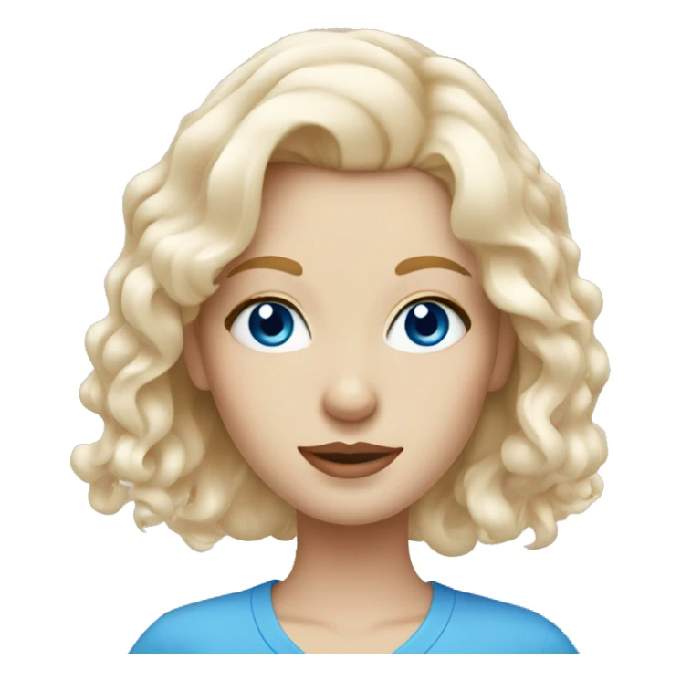 white ginger hair beauty with blue eyes applying cream on face sticker