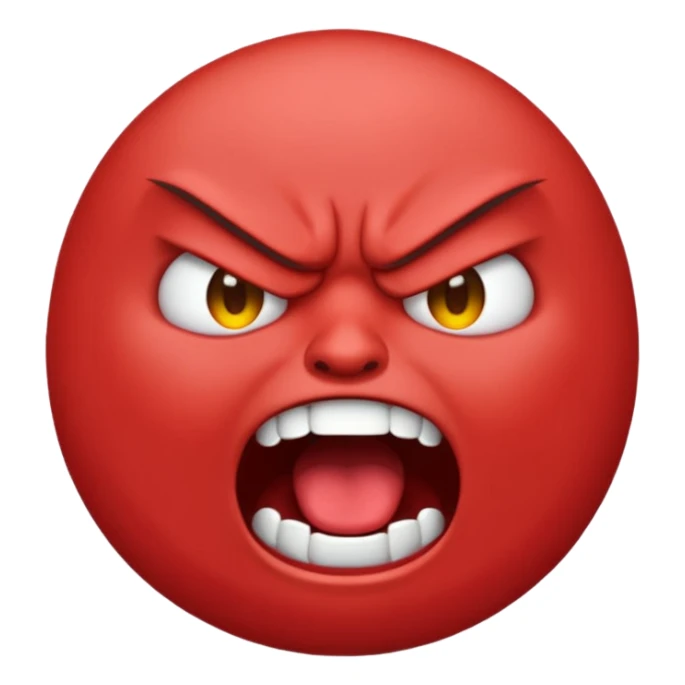 gum tsion emoji very not nice rude shouting ragebaiter sticker