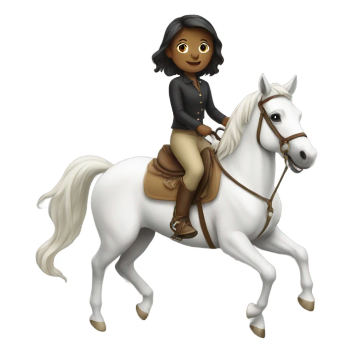 Girl ride a hourse  sticker