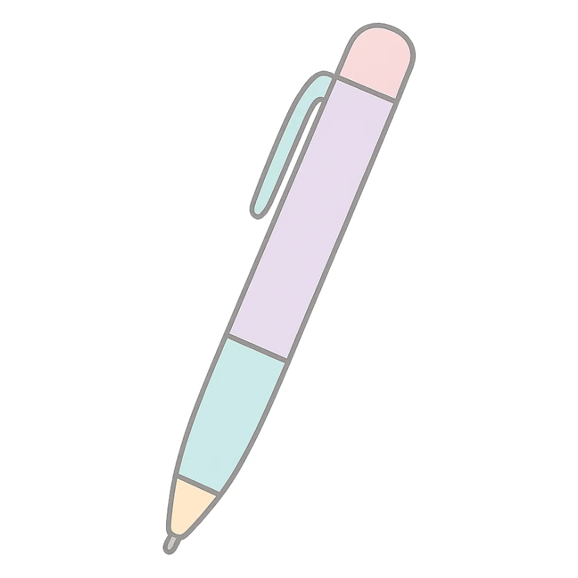 aesthetic pastel pen sticker