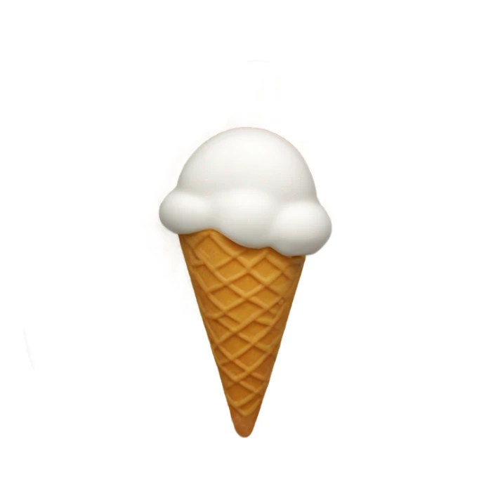 quenelle-shape ice cream on a glass plate sticker