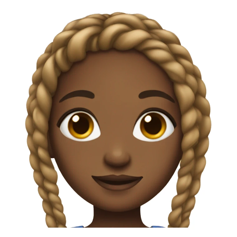 A pretty black girl with braids sticker