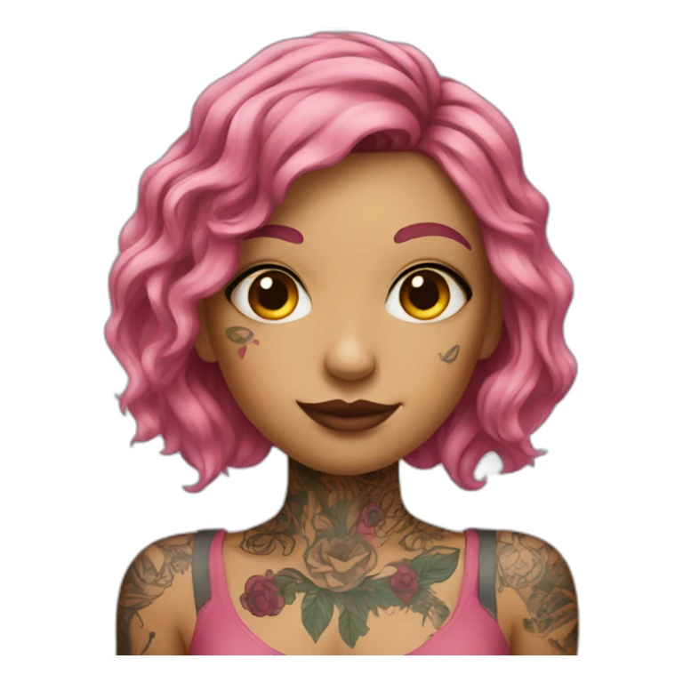 tattooed girl sticker