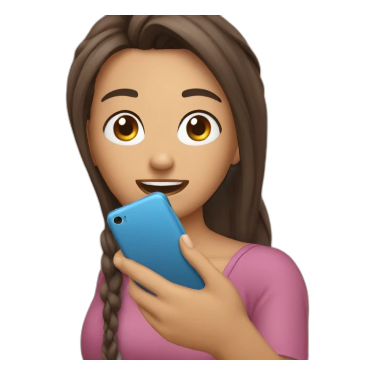 Ruvia hermosa hablando con celular sticker