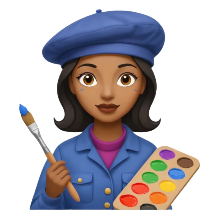 Street Painter black woman sticker