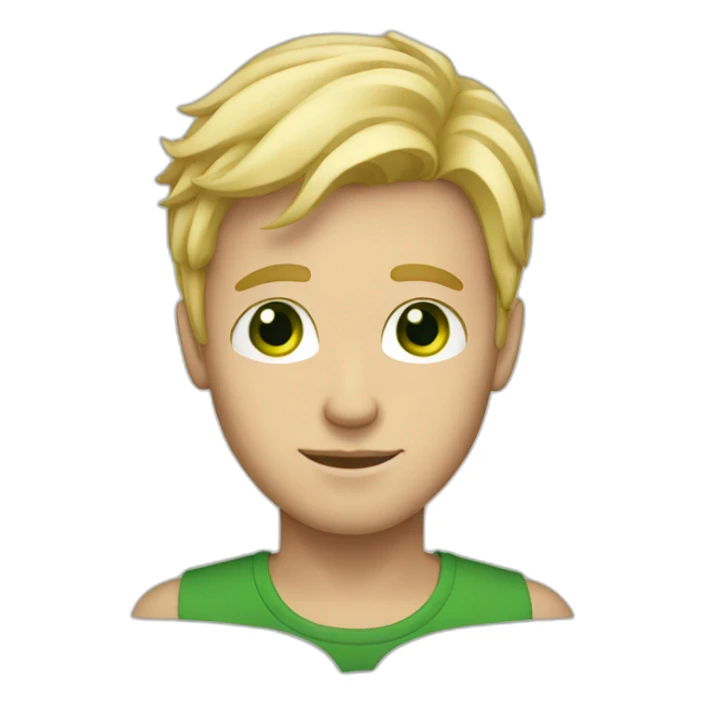 blonde hair man with green eyes  sticker