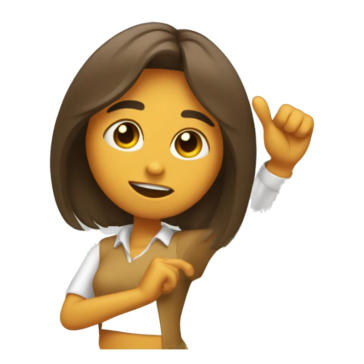 Chica pelo marrón haciendo el dab sticker