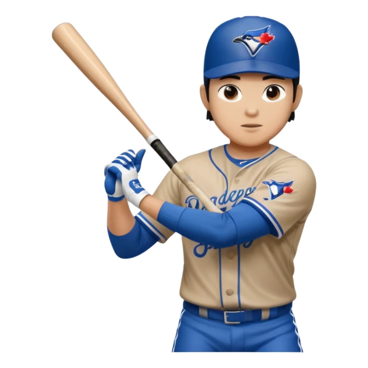 MLB TORONTO BLUE JAYS hitting Ohtani from LA Dodgers with a bat sticker