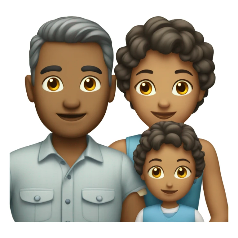 caucasian family of 4 sticker
