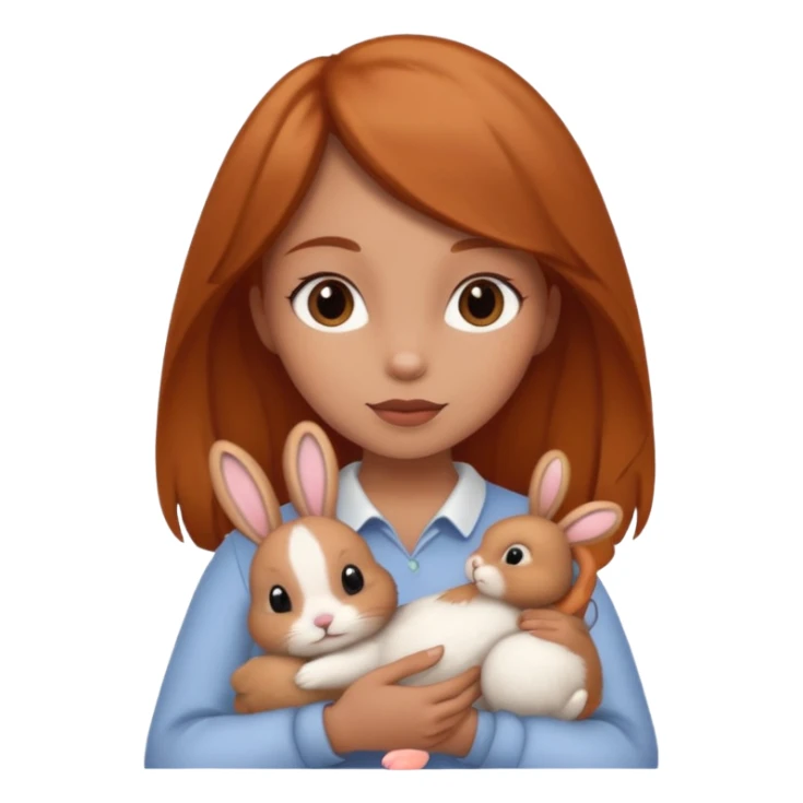 no ginger hair and no white on bunny sticker