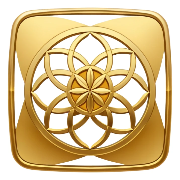 seed of life in a square sticker