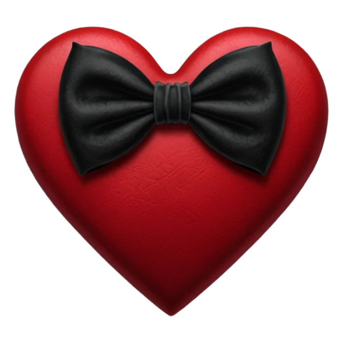 realistic gothic heart with a black velvet bow sticker