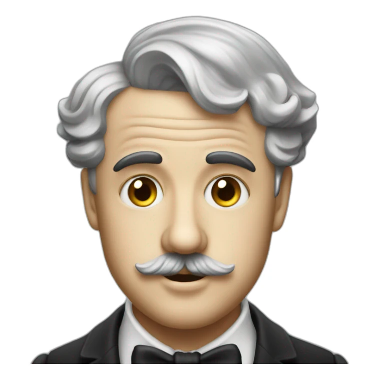 charlie chaplin with short hair sticker