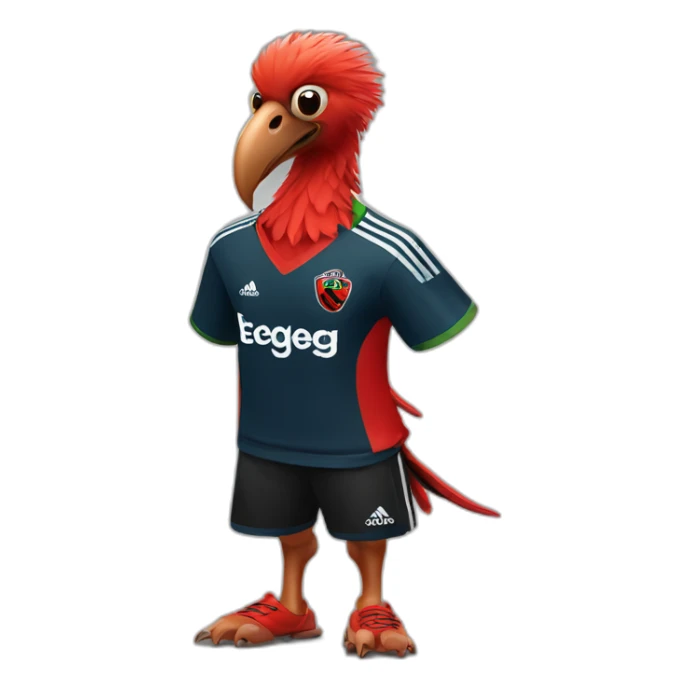 vulture wearing flamengo soccer tshirt sticker