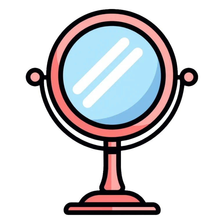 vanity mirror sticker