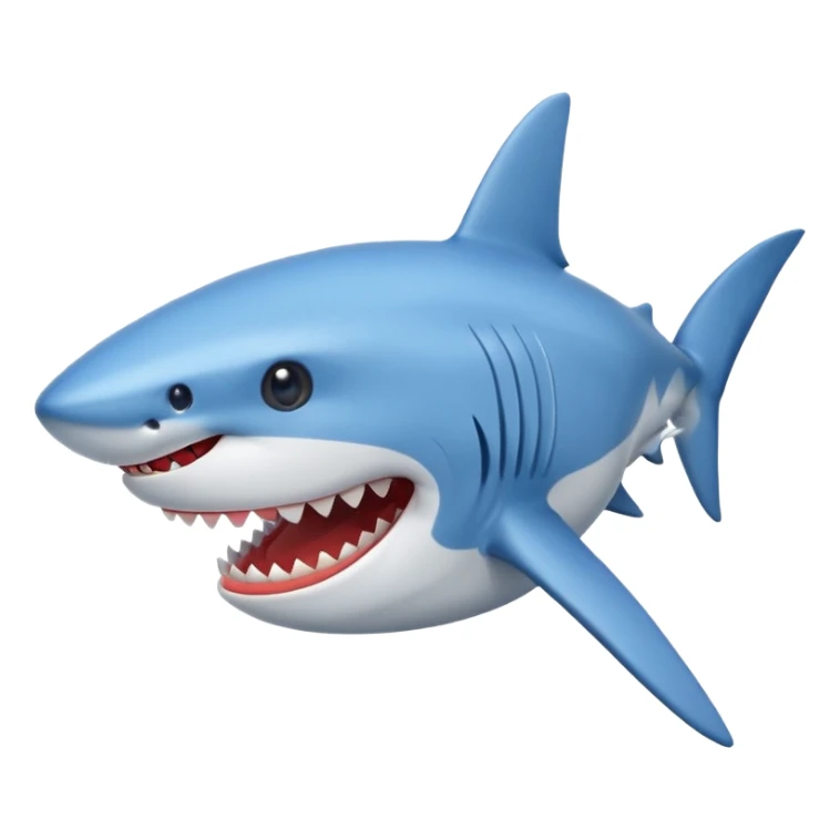 cartoonist blue shark wearing shirt sticker