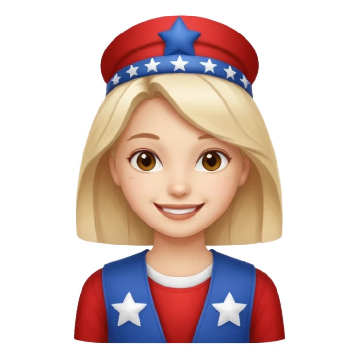 Girl for Fourth of July  sticker