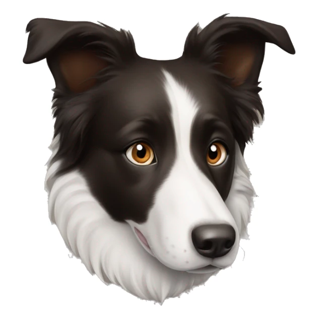 Border collie with one blue eye and one brown eye  sticker