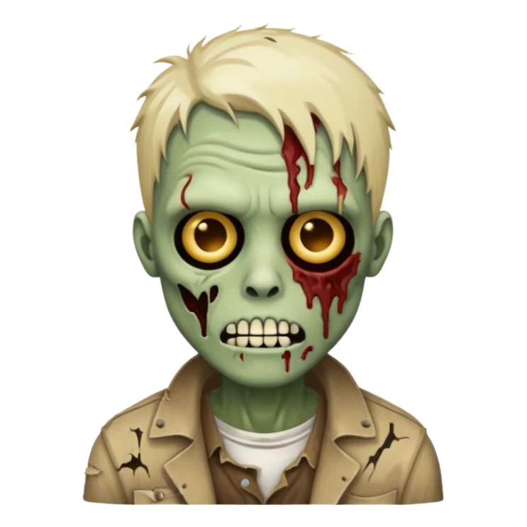 make a desinger i phone zombie emoji i phone  sticker