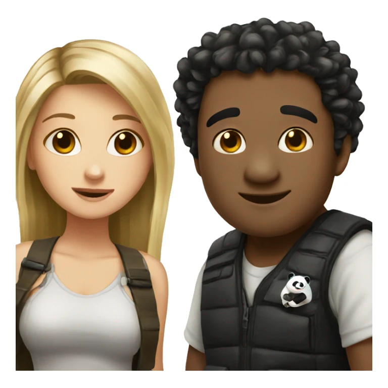 Bia and panda  sticker