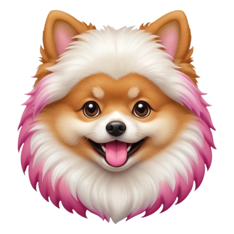 happy Pomeranian dog iOS Style sticker