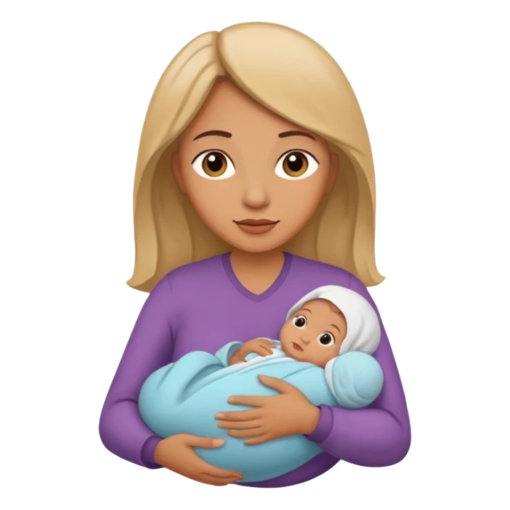mother with one newborn baby sticker
