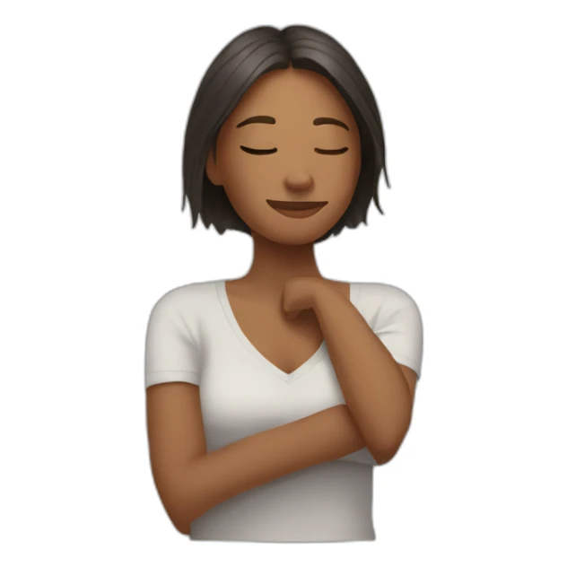 woman relazing and chilling feeling very calm and happy sticker