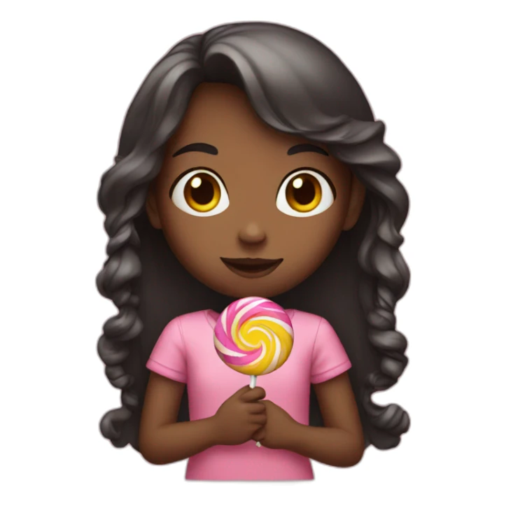 Girl with candy sticker