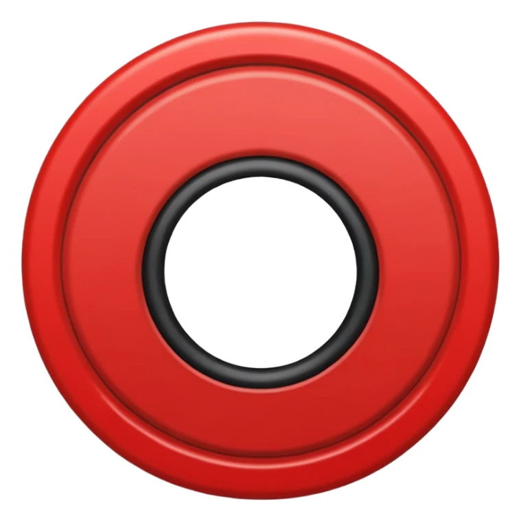 A black circle surrounded by a white circle surrounded by a red circle there should only be 3 rings- smallest circle should be black then white bigger and then red biggesy sticker