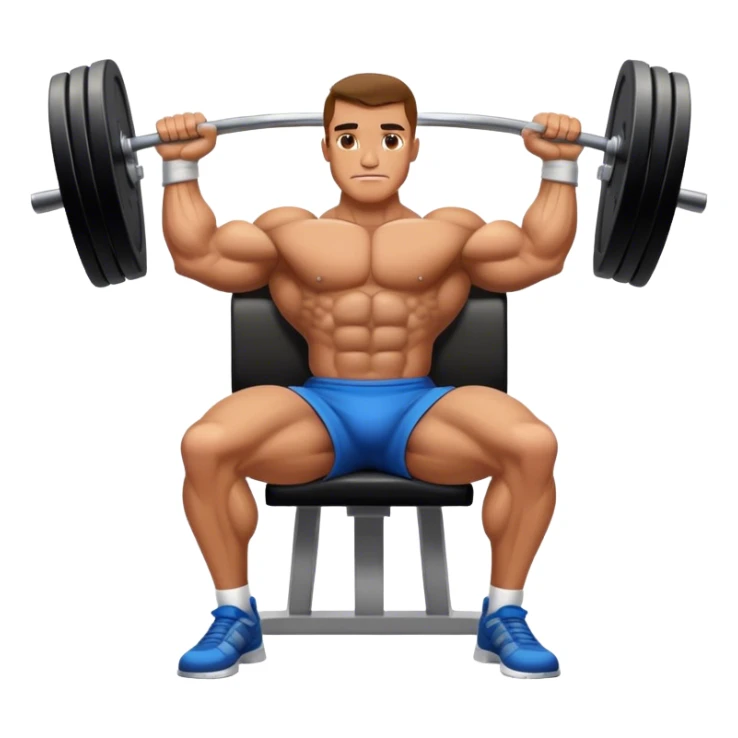 bodybuilder laying-down exercise sticker