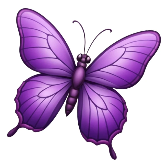 Mariposa color morado en una flor sticker