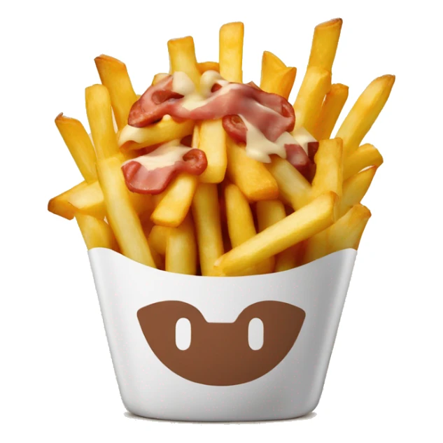 Loaded french fries with meat and cheese sticker