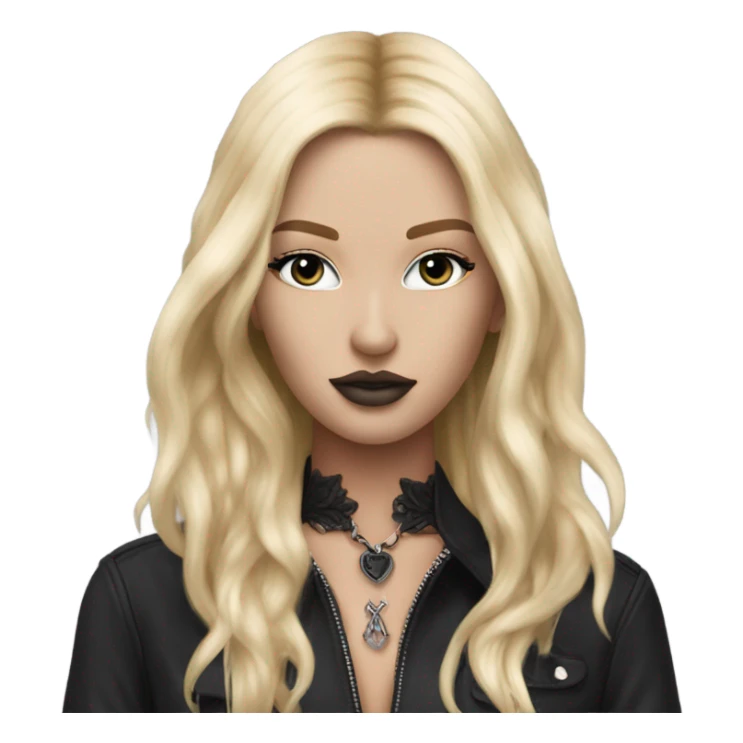 iper realistic goth blonde victoria secret model sticker