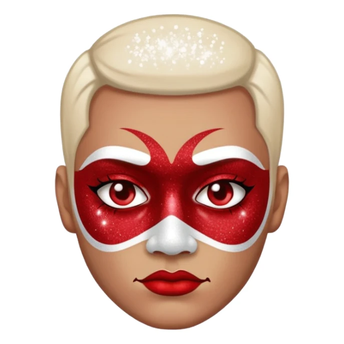 Glitter RED and White Joker Gangster  sticker