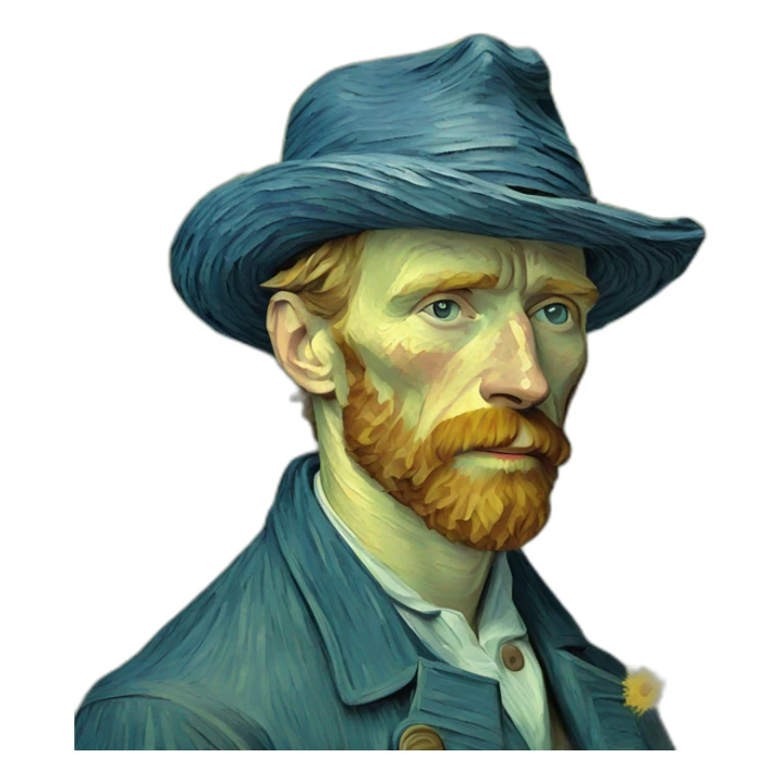 van gogh painting sticker
