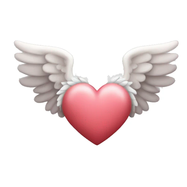 heart with angel wings sticker