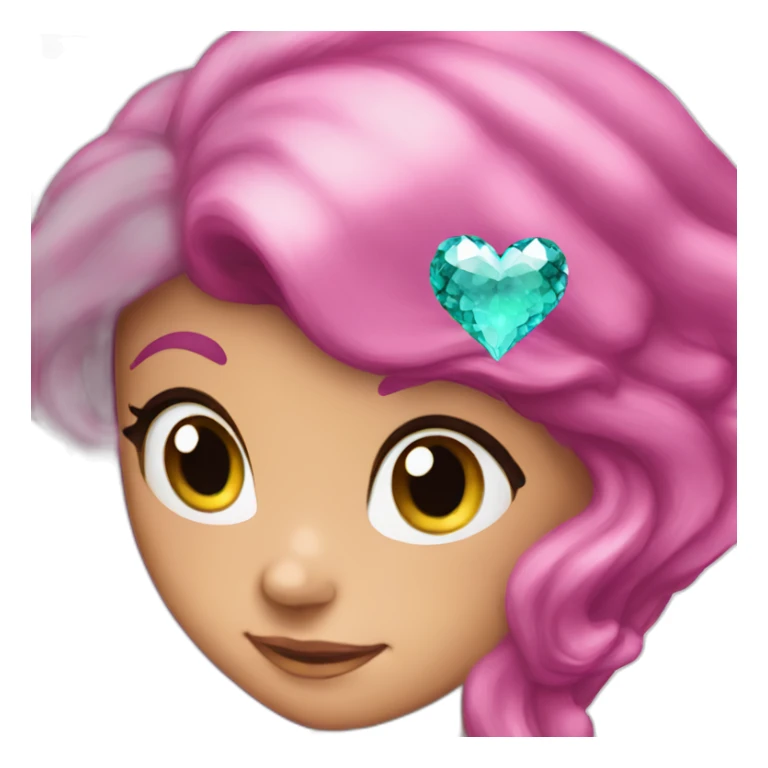 mermaid sparkl heart sticker