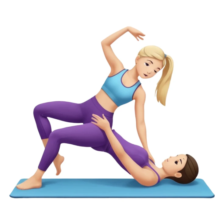 Girl doing Pilates  sticker