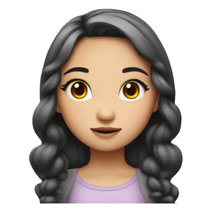 California girl (asian)with her cute face! (Long eyelash) sticker