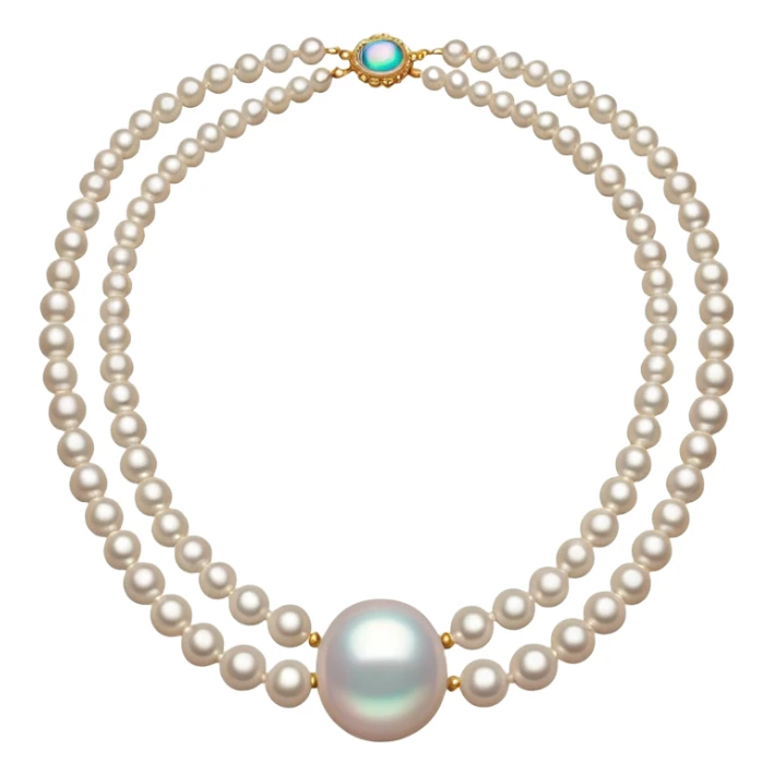ornate pearl necklace strands sticker