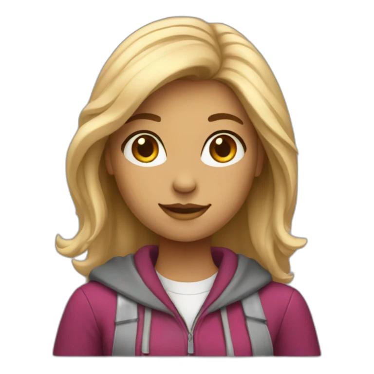 university girl student sticker